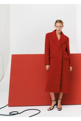 پالتو قرمز زنانه مانگو 57057759