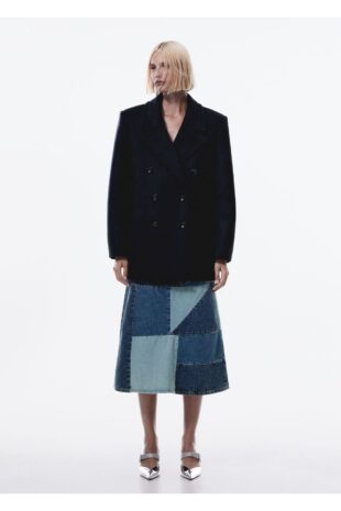 پالتو لاجورد زنانه مانگو 57047760