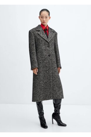 پالتو سفید زنانه مانگو 57088277