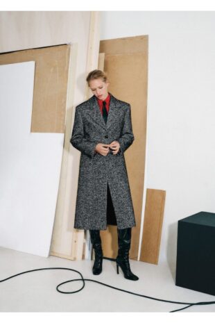 پالتو سفید زنانه مانگو 57088277