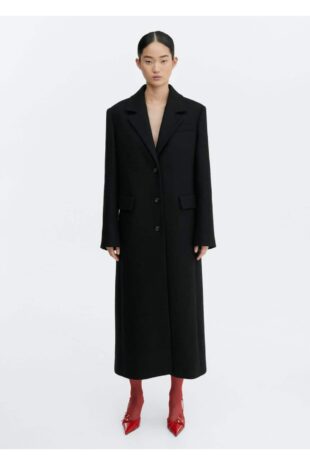 پالتو سیاه زنانه مانگو 57096030