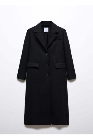 پالتو سیاه زنانه مانگو 57096030