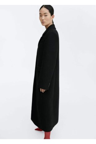 پالتو سیاه زنانه مانگو 57096030