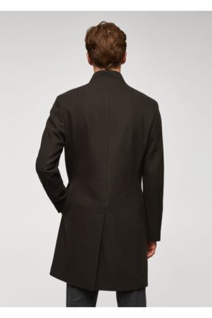 پالتو قهوه ای مردانه مانگو 57025949