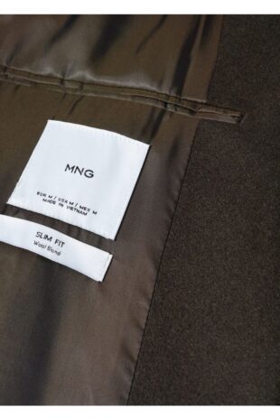 پالتو قهوه ای مردانه مانگو 57025949