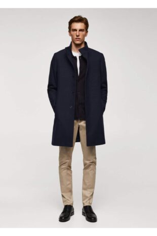 پالتو لاجورد مردانه مانگو 57025950