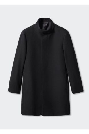 پالتو سیاه مردانه مانگو 57025950