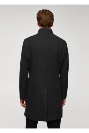 پالتو خاکستری مردانه مانگو 57025950