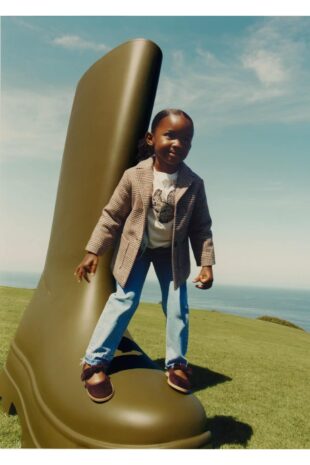 پالتو قهوه ای دخترانه مانگو 57047117