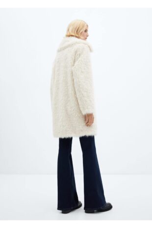 پالتو سفید زنانه مانگو 57047712
