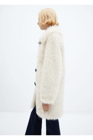 پالتو سفید زنانه مانگو 57047712