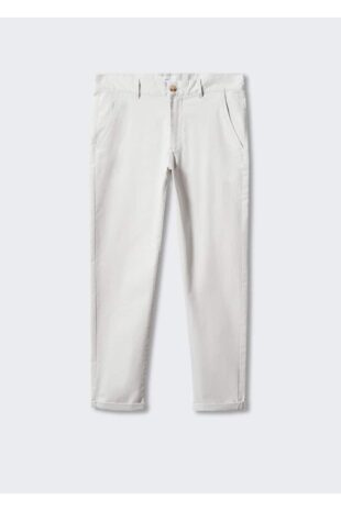 شلوار خاکستری فاق نرمال مردانه مانگو 47064394