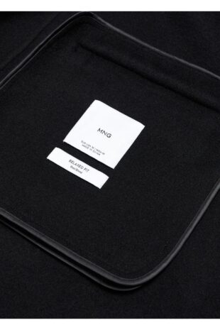 پالتو سیاه مردانه مانگو 57025951