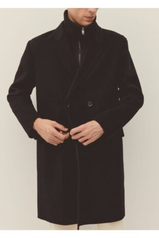 پالتو سیاه مردانه مانگو 57025951