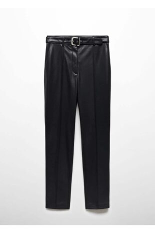 شلوار سیاه فاق نرمال زنانه مانگو 57037753