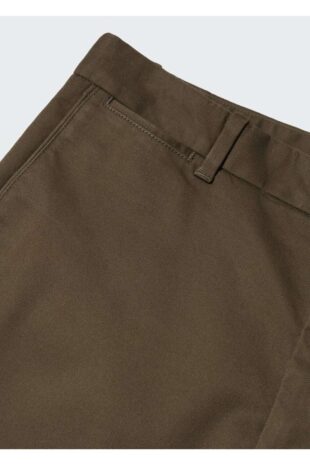 شلوار سبز فاق نرمال مردانه مانگو 57044386