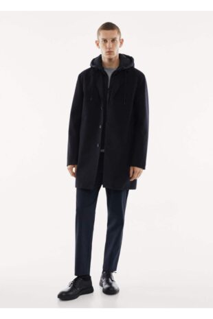 پالتو لاجورد مردانه مانگو 57048265