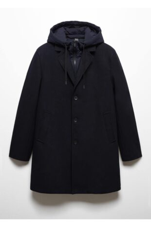 پالتو لاجورد مردانه مانگو 57048265