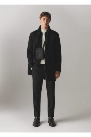 پالتو لاجورد مردانه مانگو 57048265