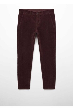 شلوار قرمز فاق نرمال مردانه مانگو 57036712