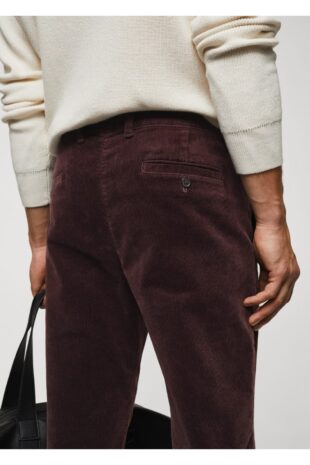 شلوار قرمز فاق نرمال مردانه مانگو 57036712