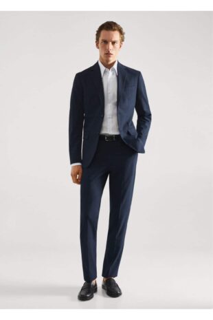 شلوار لاجورد فاق نرمال مردانه مانگو 57040676