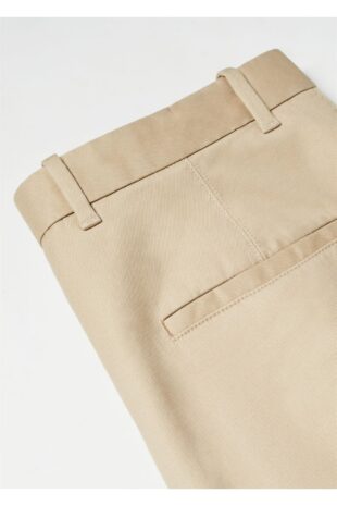 شلوار بژ فاق نرمال مردانه مانگو 57044386