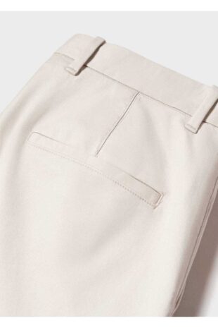 شلوار بژ فاق نرمال مردانه مانگو 57044386