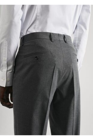 شلوار خاکستری فاق نرمال مردانه مانگو 57010022