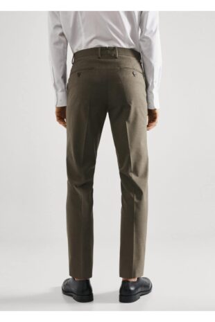 شلوار سبز فاق نرمال مردانه مانگو 57010546