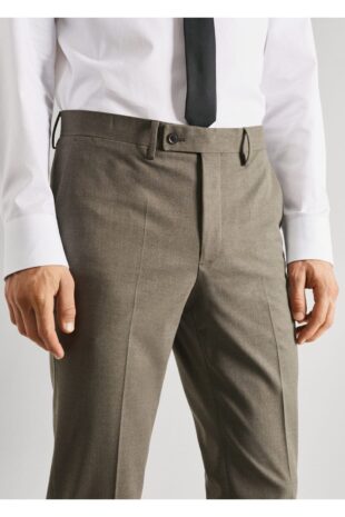 شلوار سبز فاق نرمال مردانه مانگو 57010546