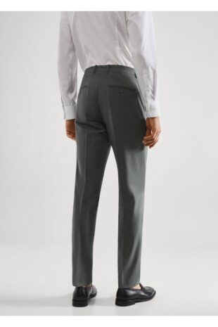 شلوار سبز فاق نرمال مردانه مانگو 57010767