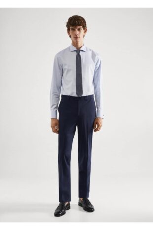 شلوار لاجورد فاق نرمال مردانه مانگو 57010768