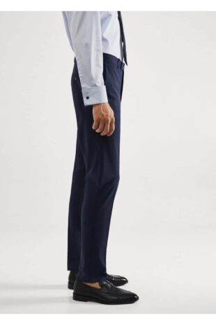 شلوار لاجورد فاق نرمال مردانه مانگو 57010768