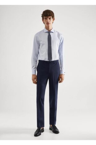 شلوار لاجورد فاق نرمال مردانه مانگو 57010768