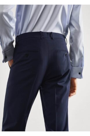 شلوار لاجورد فاق نرمال مردانه مانگو 57010768