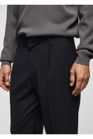 شلوار لاجورد فاق نرمال مردانه مانگو 57015958