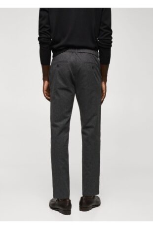 شلوار بنفش فاق نرمال مردانه مانگو 57025954