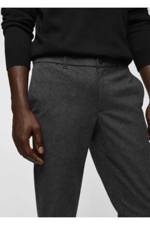 شلوار بنفش فاق نرمال مردانه مانگو 57025954