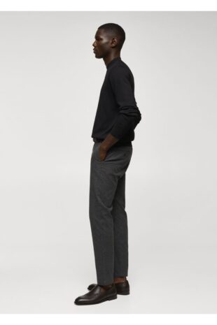 شلوار بنفش فاق نرمال مردانه مانگو 57025954