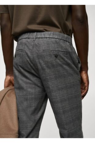 شلوار بنفش فاق نرمال مردانه مانگو 57025954