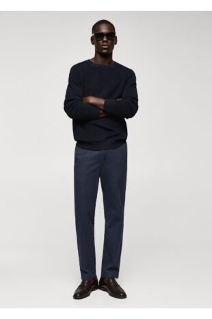 شلوار لاجورد فاق نرمال مردانه مانگو 57035952