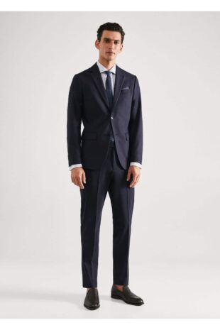 شلوار لاجورد فاق نرمال مردانه مانگو 57064763