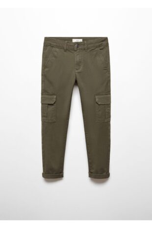 شلوار خاکی فاق نرمال پسرانه مانگو 57074397