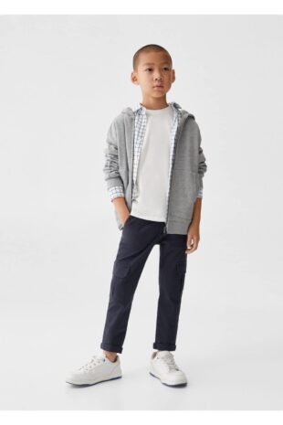 شلوار لاجورد فاق نرمال پسرانه مانگو 57074397