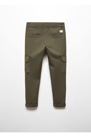 شلوار خاکی فاق نرمال پسرانه مانگو 57074397