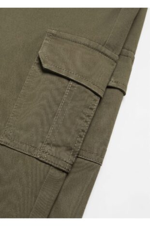 شلوار خاکی فاق نرمال پسرانه مانگو 57074397