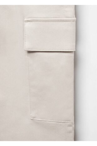 شلوار بژ فاق نرمال مردانه مانگو 57085963