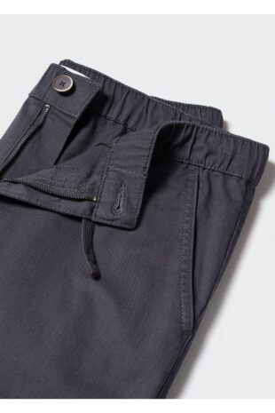 شلوار خاکستری فاق نرمال مردانه مانگو 47036319