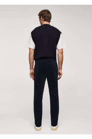 شلوار لاجورد فاق نرمال مردانه مانگو 57038265